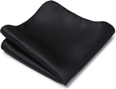 Pochet Zijde - Zwart - pochette - heren - streep
