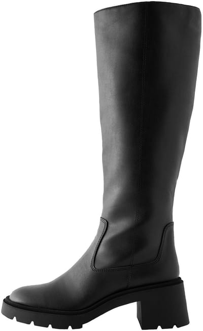Next - Dames - Forever Comfort® knielaarzen met ronde neus en dikke zool - Zwart