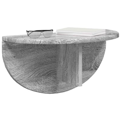vidaXL - Wandplank - Muurmontage - Grijs - Sonoma - 48 - x - 24 - x - 24 - cm - Bewerkt - hout