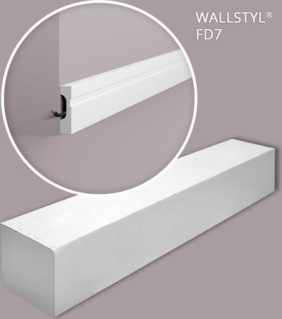 NMC FD7-box WALLSTYL Noel Marquet 1 doos 21 stukken Plint tijdeloos klassieke stijl wit | 42 m
