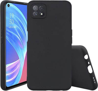 Oppo A73 5G Hoesje - Oppo A73 5G Zwart Silicone Case