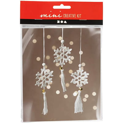 Mini Knutselkit haken "Sneeuwvlokken"