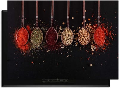 KitchenArt - Herb & Heat - Inductie Beschermer - 83x51.5 cm - Kookplaat Beschermer - Luxe Afdekplaat Inductieplaat - Anti-slip & Oprolbaar - Beschermmat Inductiekookplaat