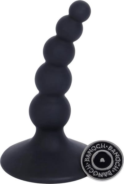 Banoch | Buttplug bulb rider - zwart Siliconen | Zuignap