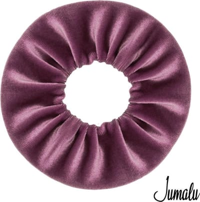 Jumalu scrunchie velvet haarwokkel haarelastiekjes - paarsroze - 1 stuk
