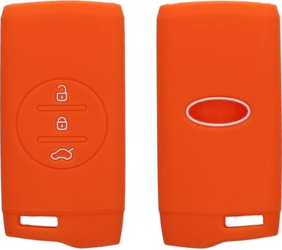 kwmobile autosleutel hoesje geschikt voor DR 6.0 / DR 5.0 hoes - TPU autosleutel behuizing - Beschermende auto sleutel case - Sleuteletui in oranje