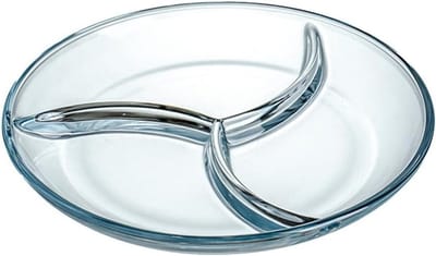 9 Inch Dessert- en Saladeschalen met 3 Compartimenten voor Portiecontrole en Gewichtsverlies