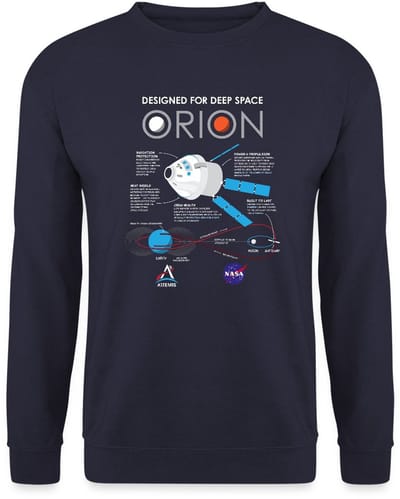 NASA Ontwerpkenmerken van het Orion-ruimtevaartuig Sweater Heren