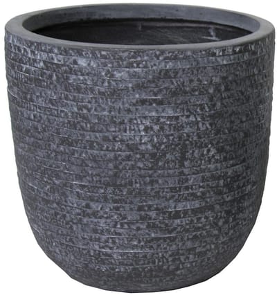 Bloempot Utah Egg - d32 x h31cm - Donkergrijs