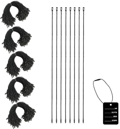 Dailygoods- Kledinghangers 1000 stuks - Veiligheidslus - Nylon Koord - Hangetiketten - Eenvoudig in gebruik - 180 mm lang - Hangtags