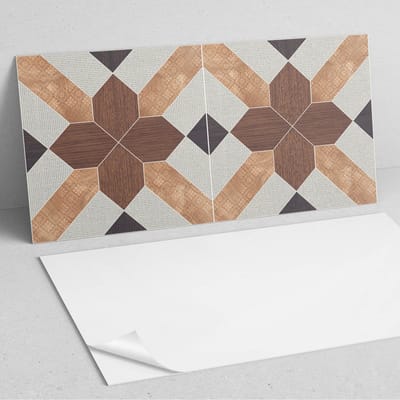 Coloray Wandpanelen Zelfklevend - Geometrisch patroon met motief PVC Wandpaneel - 100 cm x 50 cm - Bruin Wandbekleding Zelfklevend - 1 stuk - Texturen Wandpanelen Zelfklevend - Wandpanelen Keuken - Wandpaneel Badkamer