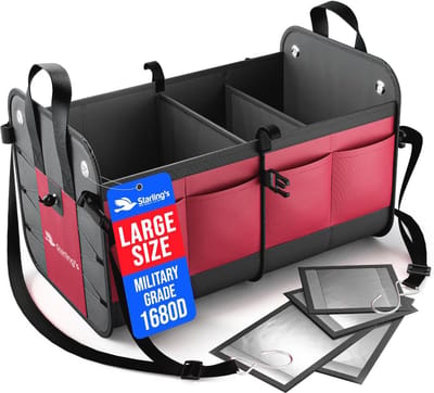 Grote Opvouwbare Kofferbak Organizer met Verstelbare Compartimenten voor Auto's, SUV's en Trucks
