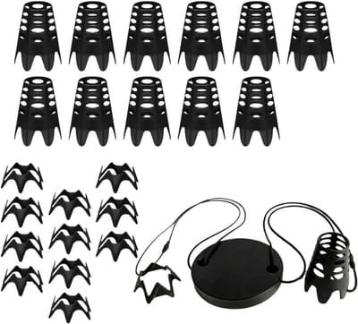 Golf Tees Set - Golf Trainingsaccessoires - Golf Swing Oefenen - Stabiele Balplaatsing - 12 Stuks - Zwart