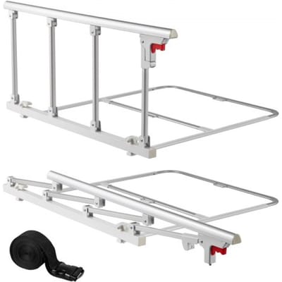 VEVOR Opvouwbare bedhek voor senioren, 97 cm bedhek met bevestigingsband, valbeveiliging, randbeveiliging, seniorenbedhek, geschikt voor kingsize, queensize, tweepersoonsbedden en eenpersoonsbedden