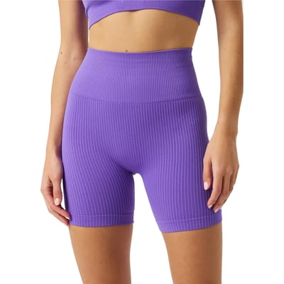 Björn Borg dames Studio Seamless Ribbed Shorts - korte sportbroek - paars