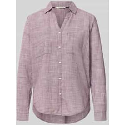 Tom Tailor - Blouse met borstzakjes - Maat 38 - bordeaux red