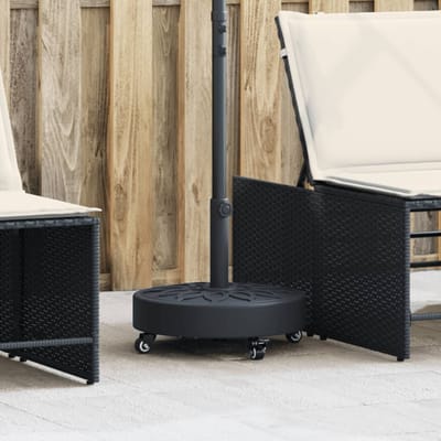 vidaXL - Parasolvoet - met - wielen - voor - stok - van - Ø38 - / - 48 - mm - 27 - kg - rond