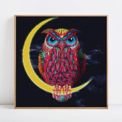 Broderie Diamant Affichage Complet Animaux Peinture Diamant Hibou Mosaïque Diamant Vente Photos 30x30