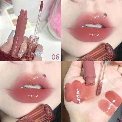 Waterproof Spiegel Jelly Lip Glaze 6 Kleuren Waterlicht Lipgloss Langhoudend Hydraterend Glanzend Rood Tint Lippen Make-up Cosmetica