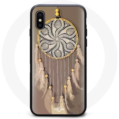 Coque Iphone XS max Attrape rêve en forme de couleur café