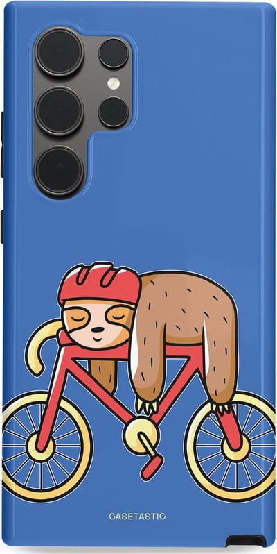 Casetastic hoesje geschikt voor Samsung Galaxy S24 Ultra - Dubbellaagse bescherming - Lui op reis - Fashion Case - Lavendel