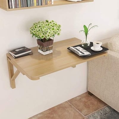 Wandmontage Tafel - Klaptafel Bureau - Ruimte Besparen - Massief Hout - 80x50cm - Houten