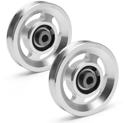 Aluminium Kabelroller 95mm met Lager, Universeel voor Fitnessapparatuur en Garagedeuren, Maximaal 300kg Draagvermogen, Ideaal voor Thuisgym Accessoires