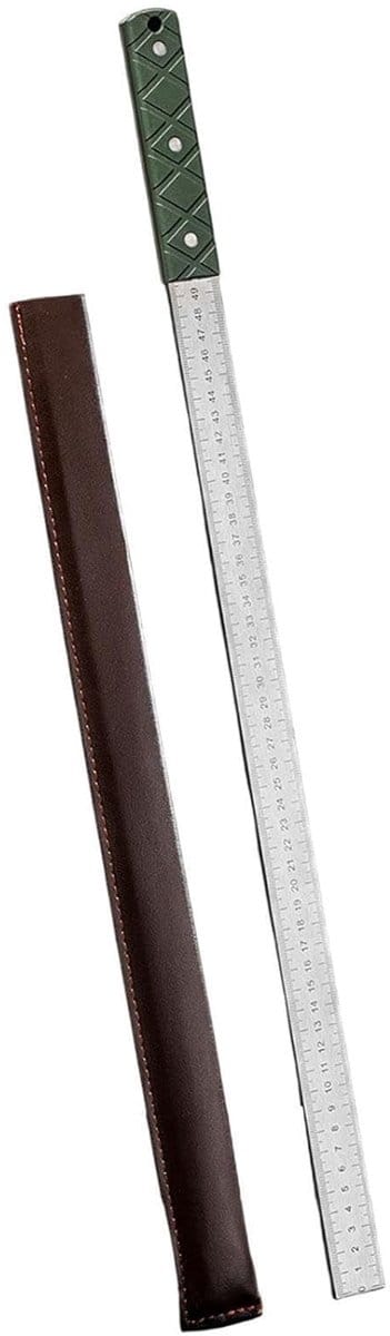 Roestvrijstalen liniaal - Meetinstrument - Nauwkeurig meten - Antislip handvat - 63 cm - Zilver