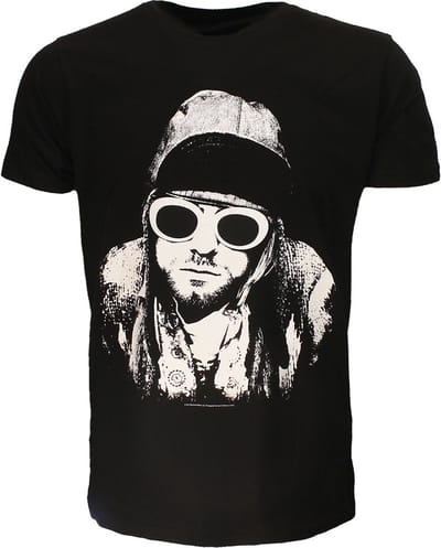 Kurt Cobain Planga Foto T-Shirt - Officiële Merchandise - L