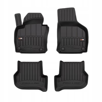 Frogum ProLine - Mattenset & Kofferbakmat - SEAT Toledo III (2004-2010) - Pasvorm - Zwart