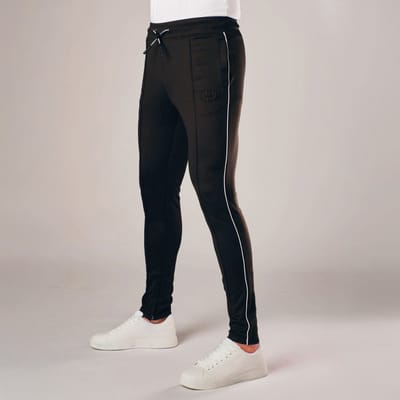 Muscle Up® Trainingsbroek Heren - Extra Lang - Tapered Fit - Zwart - S
