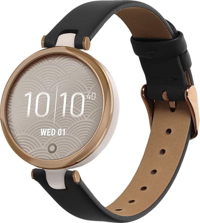 kwmobile lederen horlogebandje geschikt voor Garmin Lily Sport polsband - Echt leren smartwatch bandje - Activity tracker horloge band in zwart