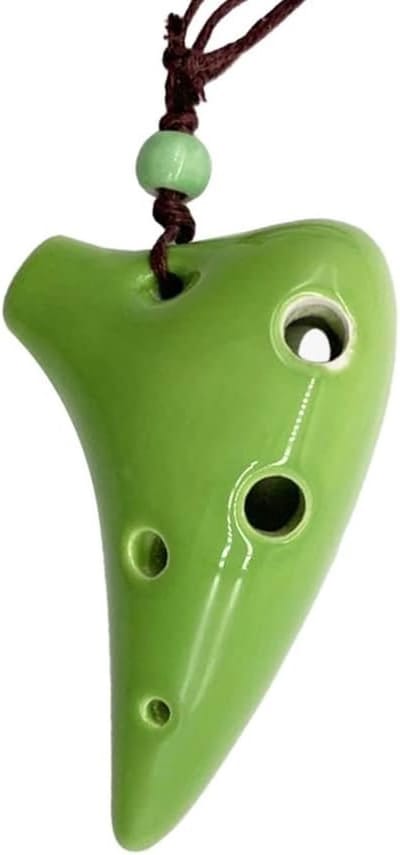 Muziekinstrument Ocarina - 6 Gaten Fluit - Muziek Leren Spelen - Gladde Vingergaten - 6x3.5x2 cm - Bruin