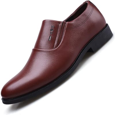 Nieuwe Zakelijke Kleding Leren Schoenen Heren Instapschoenen Alles-passende Bruiloftsschoenen 48 gray