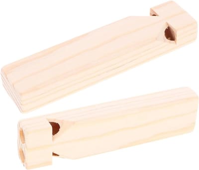 Houten Fluit Speelgoed - Muziek Instrument - Muziek Ontwikkeling Stimuleren - Lichtgewicht Ontwerp - 2 Stuks 14 cm - Khaki