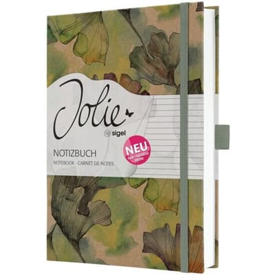 Sigel Jolie notitieboek - formaat A5 - kraft - Pure Ginkgo - SI-JN857
