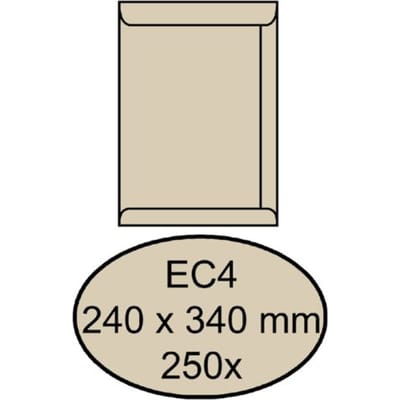 Envelop Quantore akte EC4 240x340mm cremekraft 250 stuks
