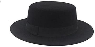 Dailygoods- Fedora Hoed Elegante Stijl - Zwarte Hoed - Wolmix - Omtrek 55/60 cm - Geschikt voor Mannen/Vrouwen - Perfect voor Bruiloft