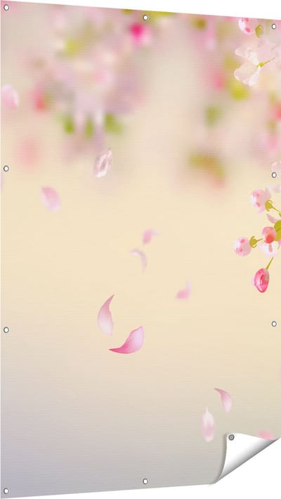 Gards Tuinposter Appelbloesem - Bloemen - 100x150 cm - Tuindoek - Tuindecoratie - Wanddecoratie buiten - Tuinschilderij