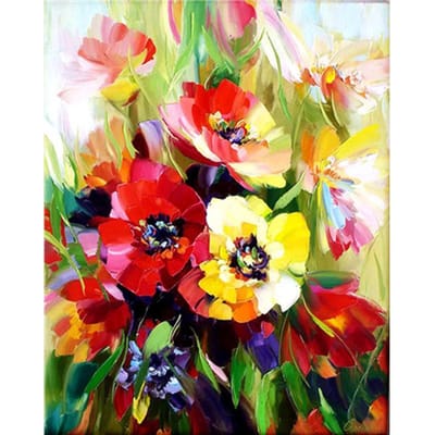 3D DIY diamant borduurwerk bloemen foto van strass diamant schilderij kruissteek 20X30CM red
