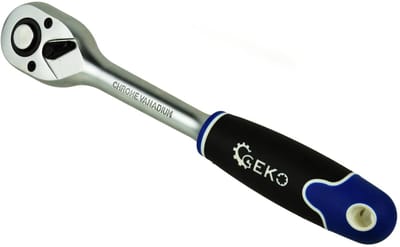 GEKO Ratelsleutel - Snelontgrendeling - Ergonomisch - Antislip - Chroom Vanadium