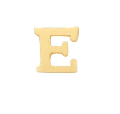 New Bling 9NBG-902E Gouden Letter Oorknop E - 1/2 paar - 14 Karaat - 3,5x3,2mm - Oorbel - Cadeau voor haar - Goud