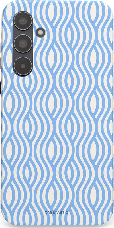 Casetastic Hoesje Geschikt voor Samsung A55 - Stijlvolle Beschermende Duo-layer Case - Zeegolf Patroon