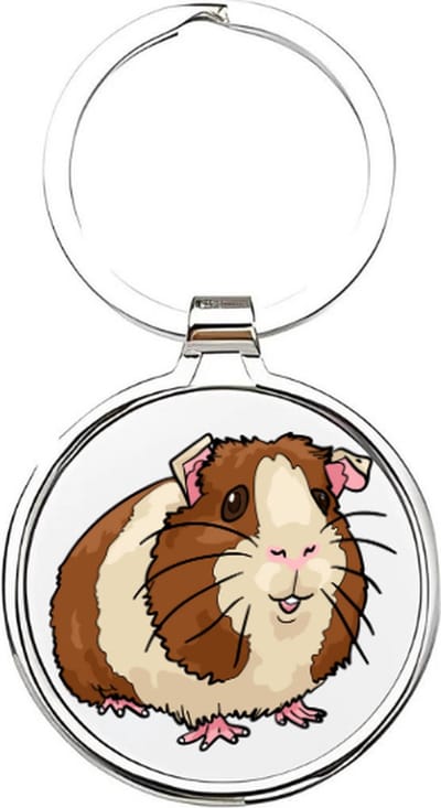 Akyol - Cavia Sleutelhanger - cavia - Dierenliefhebbers - Huisdieren - knaagdieren - Hamster - 4 x 7,5 CM