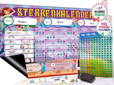 Brute Strength - Magnetisch Beloningssysteem (61) - A3 - Beloningskalender - Planborden - Weekplanner kind - Zindelijkheidstraining - Dagplanner