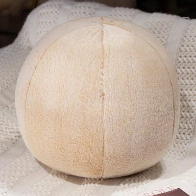 Nordische stijl bolvormig sierkussen ins wind bal pop huisdecoratie pluche bank woonkamer kussen foto rekwisieten 30cm/0.55kg lichtbeige kleur