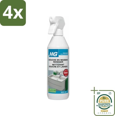 HG Douche en Wasbakreiniger Alledag 500 ml - Voordeelverpakking - 4 stuks - Wasbak reiniger - Kalkaanslag verwijderen
