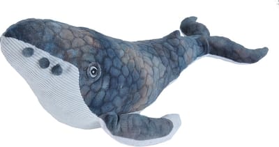 Wild Republic Bultrug pluche knuffel 50 cm - grijs/blauw - kraalogen - zacht
