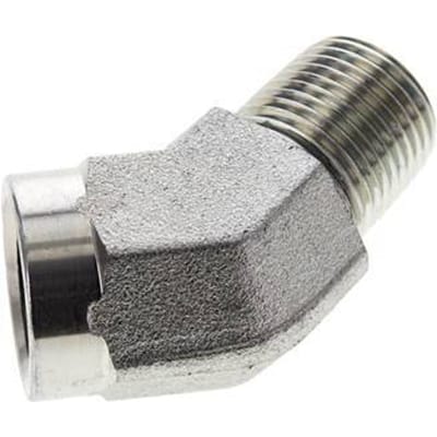 45°  L-Koppeling 1/2'' NPT Buitendraad X Binnendraad Staal 210bar