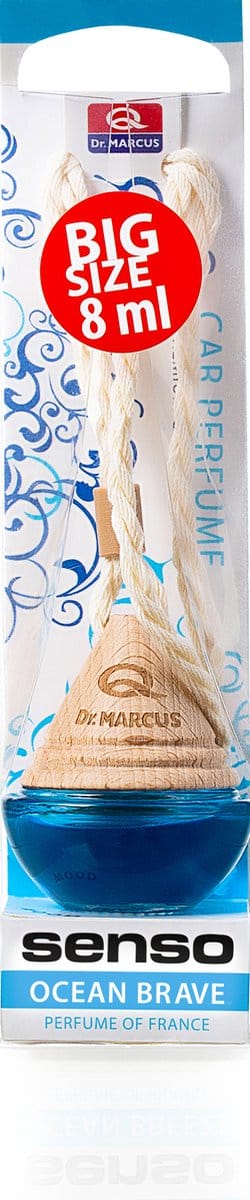 Dr. Marcus Senso Wood Ocean luchtverfrisser met neutrafresh technologie - Autogeurtje voor in de auto, thuis of kantoor - Tot 65 dagen geurverspreiding 8 ml